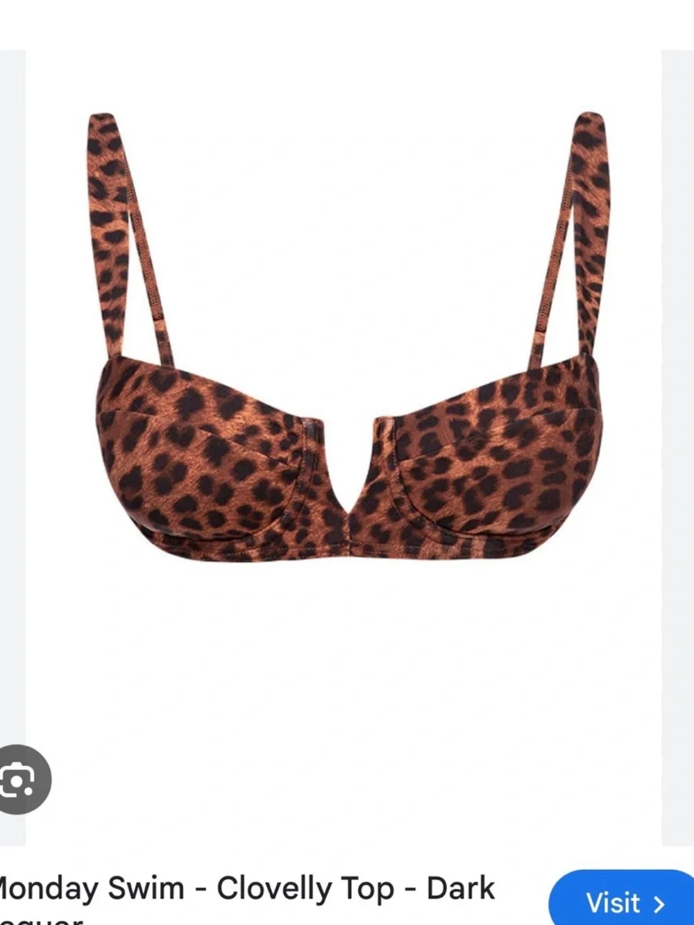 Leopard Print Monday Swimwear Bikini Top